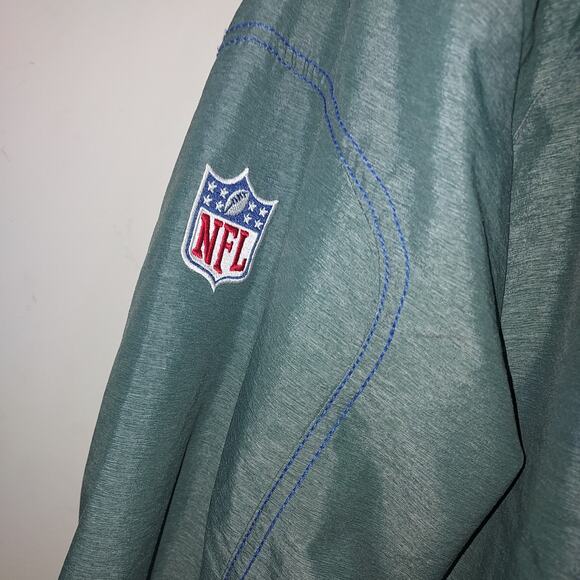 New York Giants Mens Jacket Medium Woven Long Sleeve Zip On Field Reebok NFL - Picture 7 of 9